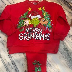 Merry Grinchmas Kids Matching Set - Red